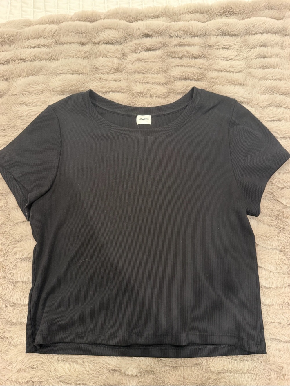 Wilfred Black Short Sleeve Ribbed Tee